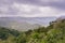 Hills and valleys in Rancho Canada del Oro Open Space Preserve on a stormy spring day, California