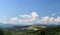 Hills with vineyards