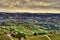 The hills and vineyards of the Langhe.