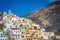 Hillside colorful homes in the old tradition village Olympos