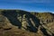 Hillside of Tonelagee Mountain with deep furrows, beautifully accented by play of light and shadow