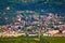 Hillside town of Samobor aerial view