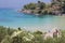 Hillside view of tranquility beach scene in Brac, Croatia