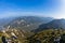 Hillsides of a Miroc mountain over Danube river and Djerdap gorge and national park