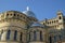 The hilltop church of Notre-Dame de Peyragude in Penne d`Agenais, Lot et Garonne, France