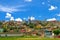 Hilltop community with multicolored houses located in the city of Cabo de Santo Agostinho