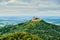 Hilltop Hohenzollern Castle on mountain top in Germany