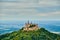 Hilltop Hohenzollern Castle on mountain top in Germany