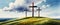 Hilltop Reverie: Watercolor Art of Christian Cross