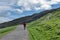 A hillwalking route up to Arthurâ€™s Seat, the highest point in Edinburgh located at Holyrood Park, Scotland, UK