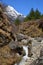 Hilly area snow mountain stone steps