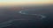 Hilly landscape from above, river Danube Bend