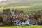 Hilly landscape and country town in Lower Saxony