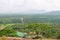 Hilly landscape view from sacred Dambulla Golden Cave Temple