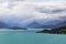 Hilly landscapes along the shores of Lake Wakatipu. New Zealand