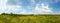 Hilly rural panoramic landscape.