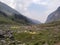 Himachal Pradesh, India - June 8th, 2022 : Landscapes of Hampta Pass Trek, Camping in Mountains