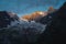 Himalaya mountain and glacier at Pin Bhaba trekking route in a morning sunrise, Shimla, north India