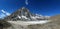 Himalaya mountain range and frozen lake beautiful scenery long panorama