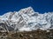 Himalaya mountain views on route to Everest Base Camp