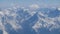 Himalaya mountains under the snow view from the airplane, Nepal, Kathmandu