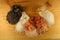 Himalayan Crystal Mineral Rock Salt, Pink, Dark Pink, White, Halite, Black colors, Course Grain