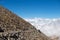 Himalayan landscape in Himalayas along Manali-Leh highway. Himachal Pradesh, India