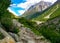 Himalayan landscape with wild natural beauty, Gangotri National Park, the glacial source of River Ganga / Ganges