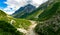 Himalayan landscape with wild natural beauty, Gangotri National Park, the glacial source of River Ganga / Ganges