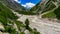 Himalayan landscape with wild natural beauty, Gangotri National Park, the glacial source of River Ganga / Ganges