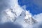 Himalayan peaks in clouds,Nepal, Everest region, Asia