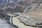 Himalayan river, ladakh, deep down view