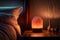 Himalayan Salt Lamp Bedroom Setup Concept