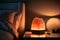 Himalayan Salt Lamp Bedroom Setup Concept