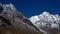 Himalayas mountain landscape in the Annapurna region. Annapurna peak in the Himalaya range, Nepal. Annapurna base camp