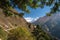 Himalayas mountain range along the way to Everest base camp including Everest, Nuptse, Lhotse, and Ama Dablam, Nepal