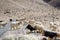 Himalayas nature and animals on the road. Indian mountains. Goats and sheep going a cross the road and cars waiting for them. Wild