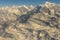 Himalayas ridge aerial view on Nepal