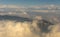 Himalayas ridge aerial view on Nepal