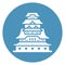 Himeji castle, himeji fort Isolated Vector Icon which can be easily modified or edit