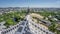 Himeji city from castle with roof