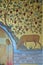 The hind drinks at the source of life, fresco in the church of Corpus Domini in Zagreb