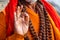 Hindu Baba Gesturing Hand Mudra