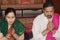 Hindu couple in wedding ceremony yagna