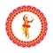 Hindu dancer traditional character icon