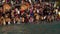 Hindu devotees bathing in river Ganges India.