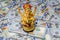 Hindu Ganesha god of wisdom with money american dollars bills
