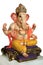 Hindu God Ganesha. colorful Ganesha Idol on white background