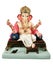 Hindu God Ganesha. colorful Ganesha Idol on white background