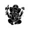Hindu God Ganesha. Vector illustration.